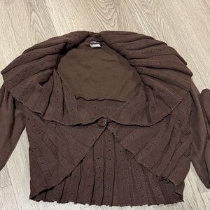 Vintage warrior girl  Brown Women's Shrug